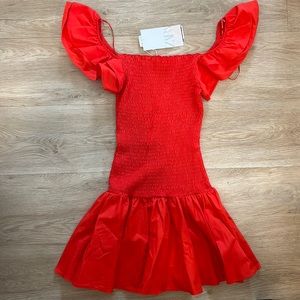 ZARA red dress, off the shoulders BRAND NEW